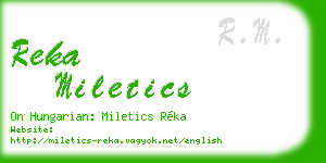 reka miletics business card