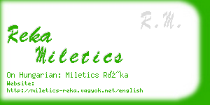 reka miletics business card